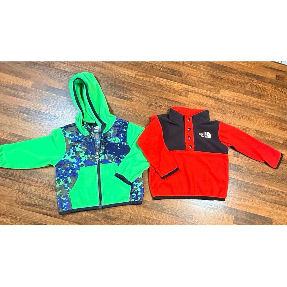 Infant North Face fleece zip up and pullover.  Size 6/12 months.